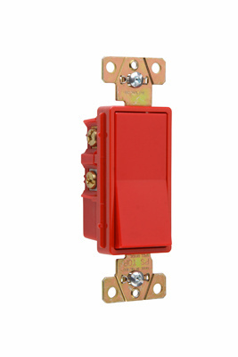 PASS AND SEYMOUR 2621-347RED Decorator Paddle Switch, 347V, Single Pole | CH4KEC