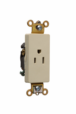 PASS AND SEYMOUR 26261-I Heavy Duty Single Receptacle, 15A, 125V, Ivory | CH4DNK