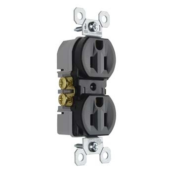 PASS AND SEYMOUR 3232-BK Duplex Receptacle, 15A/125V, Black | CH3ZAL