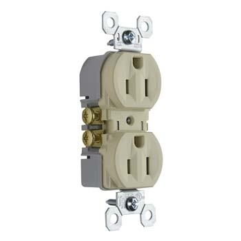 PASS AND SEYMOUR 3232-TRNAI Tamper Resistant Duplex Receptacle, NAFTA-Compliant, 15A/125V, Ivory | CH3YZW