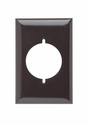 PASS AND SEYMOUR 384 Wall Plate Receptacle Opening, 1 Gang, Brown | CH4HPZ