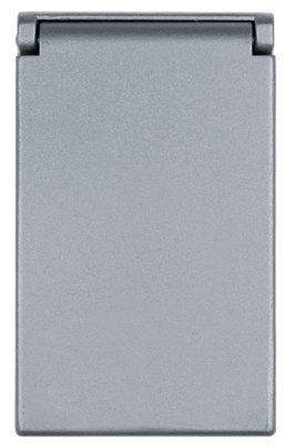 PASS AND SEYMOUR 4512 Weatherproof Cover, 1 Gang, Cast Aluminium, Gray | CH4FMU