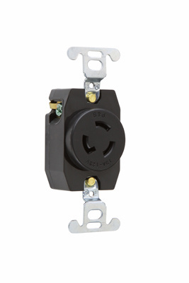 PASS AND SEYMOUR 4710 Single Locking Receptacle, 15A, 125V | CH3YQY