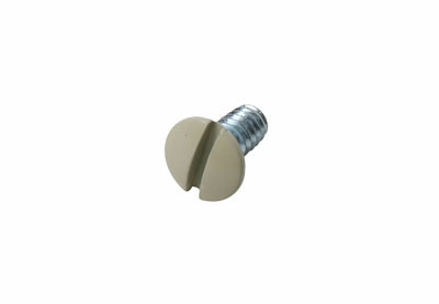 PASS AND SEYMOUR 509-I Wall Plate Screws, Oval Head Milled Slot, 6 x 32 Thread, Ivory | CH4MVB