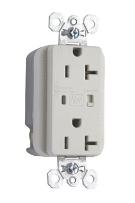 PASS AND SEYMOUR 5362-LASP Duplex Receptacle, Specification Grade, Surge Protective, Light Almond | CH4KGU