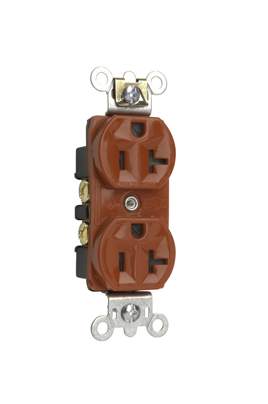 PASS AND SEYMOUR 6307-RED Duplex Receptacle, Dust And Moisture Resistant, 20A, 125V, Red | CH4CXU