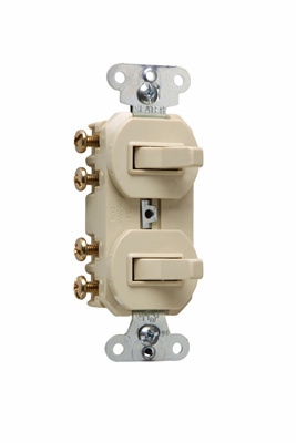 PASS AND SEYMOUR 693-I Combination Switch, Non Grounding, 15 A, 120/277 VAC, 3 Way | CH4FDP
