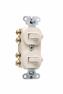 PASS AND SEYMOUR 693-LA Combination Switch, Non Grounding, 15 A, 120/277 VAC, 3 Way | CH4FDN