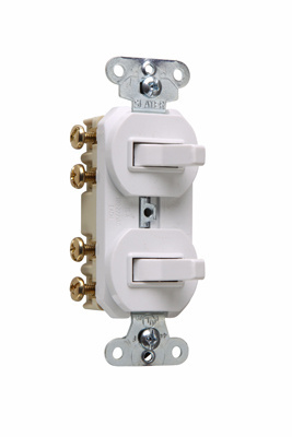 PASS AND SEYMOUR 693-W Combination Switch, Non Grounding, 15 A, 120/277 VAC, 3 Way | CH4FDM