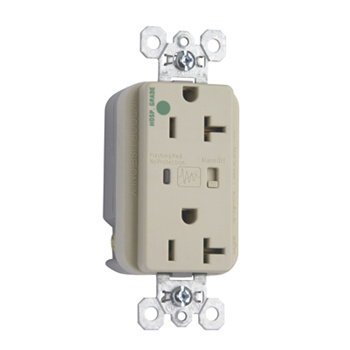 PASS AND SEYMOUR 8300-ISP Duplex Receptacle, Hospital Grade, Surge Protective, Ivory | CH4DYK