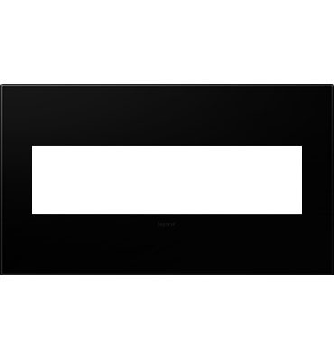 PASS AND SEYMOUR AWP4GNK4 Wall Plate, Screwless, 4 Gang, Black Ink | CH4AMB