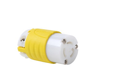 PASS AND SEYMOUR CRL515-C Locking Connector, 15A, Yellow Back, White Front, Corrosion Resistant | CH3YQR