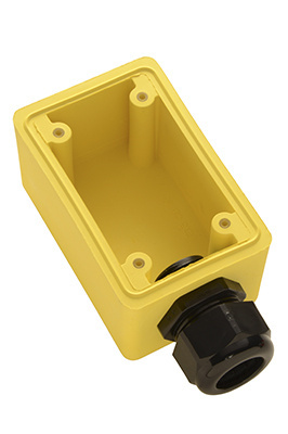 PASS AND SEYMOUR FD1-3 Watertight Single Receptacle Box, Deep Yellow, 1 Inch NPT Opening | CH4MVZ