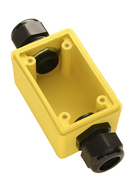 PASS AND SEYMOUR FDC2-3 Watertight Duplex Receptacle Box, Deep Yellow, 1 Inch Feed Thru NPT | CH4MVW