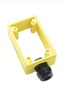PASS AND SEYMOUR FO22 Watertight Single Receptacle Box, Deep Yellow, 1 Inch NPT Opening | CH4MVY