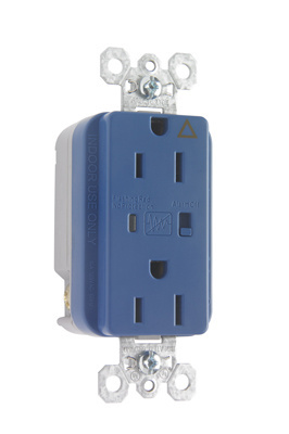 PASS AND SEYMOUR IG5262-BLSP Isolated Ground Receptacle, Surge Protective, Duplex, Blue | CH4ELY