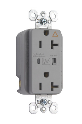 PASS AND SEYMOUR IG5362-GRYSP Isolated Ground Receptacle, Surge Protective, Duplex, Gray | CH4EMA