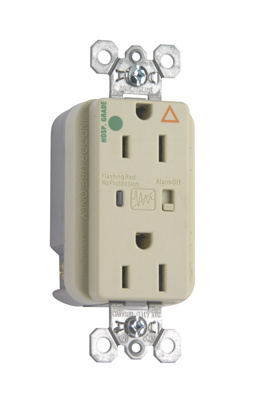 PASS AND SEYMOUR IG8200-ISP Isolated Ground Receptacle, Surge Protective, Duplex, Ivory | CH4ELR