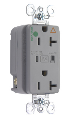 PASS AND SEYMOUR IG8300-GRYSP Isolated Ground Receptacle, Surge Protective, Duplex, Gray | CH4ELP