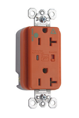 PASS AND SEYMOUR IG8300-OSP Isolated Ground Receptacle, Surge Protective, Duplex, 125V, Orange | CH4ELT