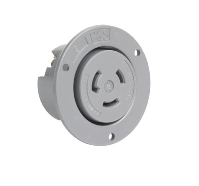 PASS AND SEYMOUR L1120-FO Flanged Outlet, 20A, Gray, 250V, 3 Wire | CH3ZDE