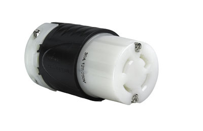 PASS AND SEYMOUR L1430-CGCM Ground Continuity Monitoring Connector, Black And White, 125V | CH4DPD