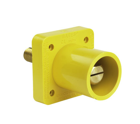 PASS AND SEYMOUR PS40MRSB-Y Panel Mount Locking Connector, Yellow, | CH4JVC