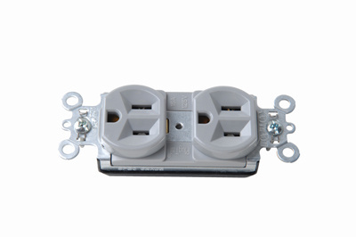 PASS AND SEYMOUR PT5262-GRY Duplex Receptacle, Spec Grade, 15A, 125V, Gray | CH4HGG