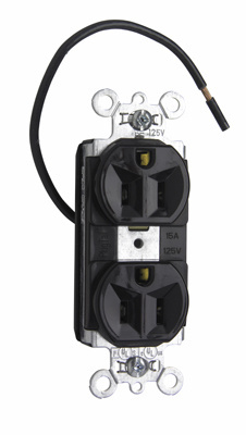 PASS AND SEYMOUR PT5262-SC Duplex Receptacle, Spec Grade, Split Circuit, 15A, 125V, Brown | CH4HJB