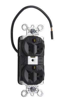 PASS AND SEYMOUR PT5362-SC Duplex Receptacle, Spec Grade, Split Circuit, 20A, 125V, Brown | CH4HJC