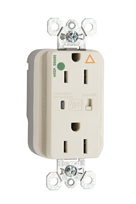 PASS AND SEYMOUR PTIG8200-LASP Duplex Receptacle, Isoltaed Ground, Surge Protective, Light Almond | CH4HAV