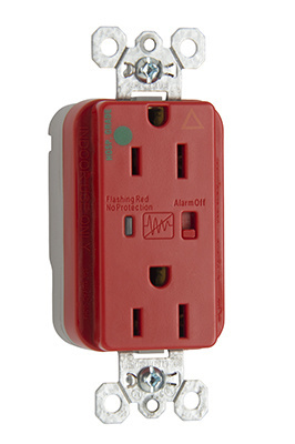 PASS AND SEYMOUR PTIG8200-REDSP Duplex Receptacle, Isoltaed Ground, Surge Protective, Red | CH4HAZ