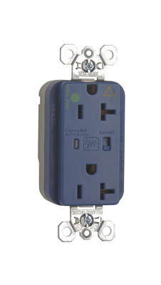 PASS AND SEYMOUR PTIG8300-BLSP Duplex Receptacle, Isoltaed Ground, Surge Protective, Blue | CH4HAU