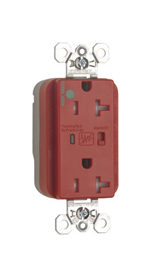 PASS AND SEYMOUR PTTR8300-REDSP Tamper Resistant Duplex Receptacle, Hospital Grade, Surge Protective, Red | CH4HBE