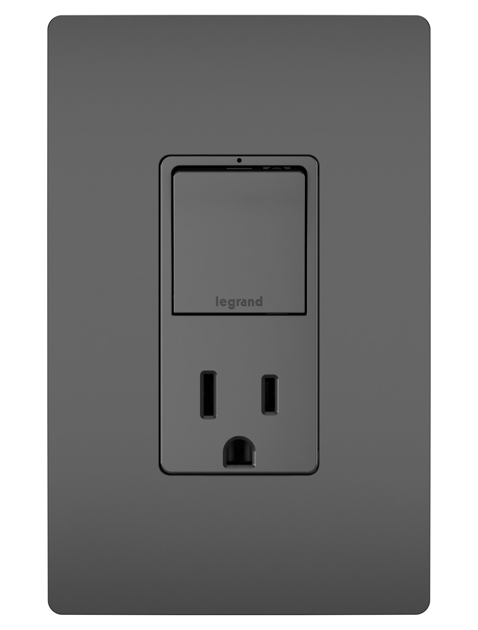 PASS AND SEYMOUR RCD38TRBK Combination Switch, Single Pole, 3 Way, With Tamper Resistant Outlet, 15A | CH4JDJ