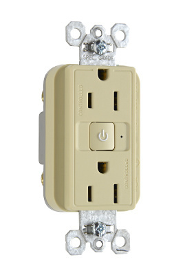 PASS AND SEYMOUR RF26252CD-I Duplex Receptacle, Plug Load RF Dual Control Fed Spec, 15A, 125V, Ivory | CH3YXZ