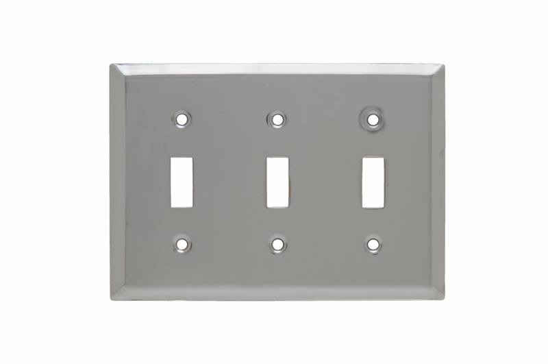 PASS AND SEYMOUR SB3-CH Toggle Switch Opening, 3 Gang, Chrome | CH4MLH