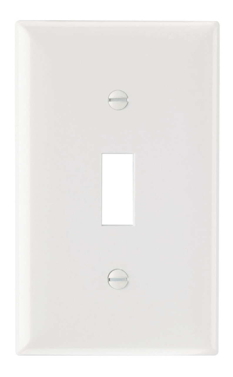 PASS AND SEYMOUR SP1-W Toggle Switch Opening, 1 Gang, White | CH4MKF