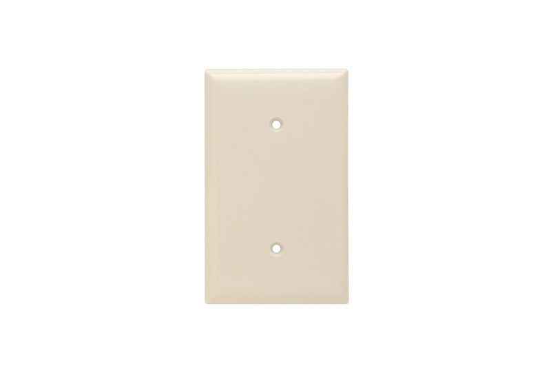 PASS AND SEYMOUR SP14-LA Blank Wall Plate, Strap Mounted, 1 Gang, Light Almond | CH4BJC