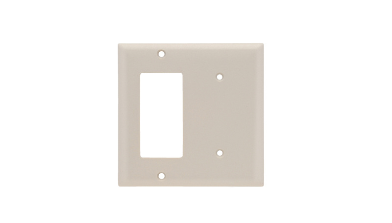 PASS AND SEYMOUR SP1426-LA Combination Opening Wall Plate, 1 Blank And 1 Decorator, 2 Gang | CH4BNM