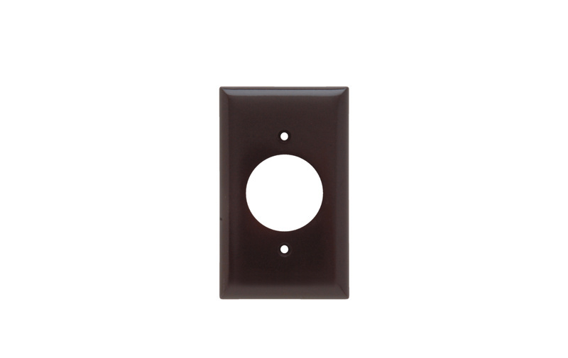 PASS AND SEYMOUR SP720 Wall Plate Receptacle Opening, 1 Gang, Brown | CH4HQA