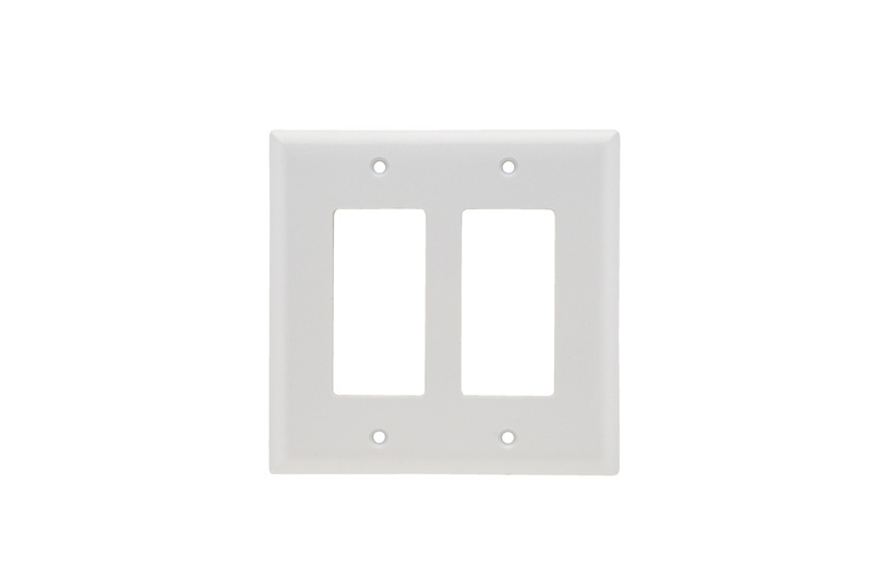 PASS AND SEYMOUR SPJ262-W Decorator Opening Wall Plate, 2 Gang, White | CH4CPL