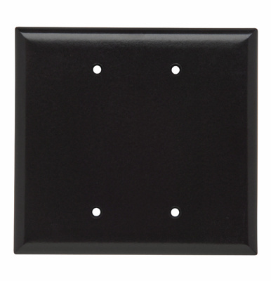 PASS AND SEYMOUR SPO23 Blank Wall Plate, Box Mounted, 2 Gang, Brown | CH4BKP