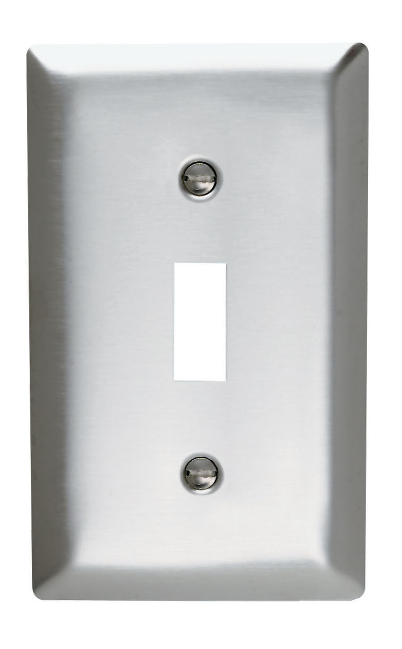 PASS AND SEYMOUR SS1 Toggle Switch Opening, 1 Gang, Stainless Steel | CH4MJG
