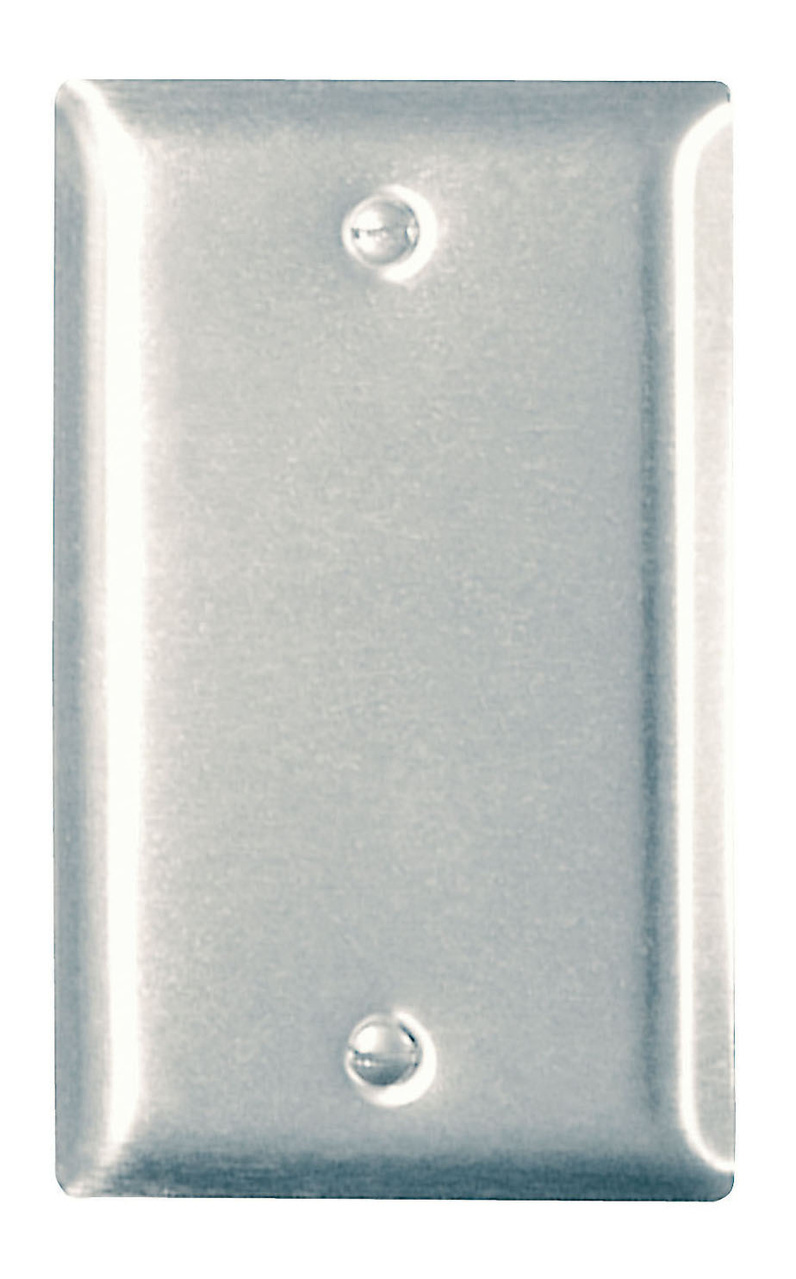 PASS AND SEYMOUR SS13 Blank Wall Plate, Box Mounted, 1 Gang, 302/304 Stainless Steel | CH4BFN
