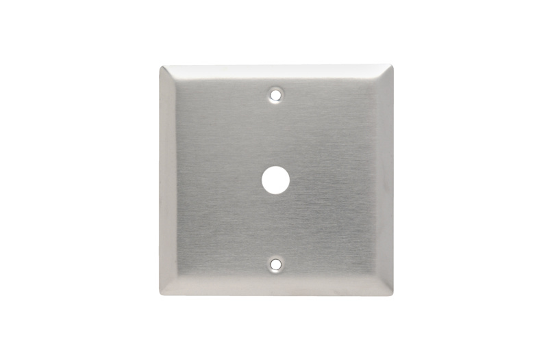 PASS AND SEYMOUR SS741 Communication Plate, 2 Gang with Center Opening, Stainless Steel | CH4CDA