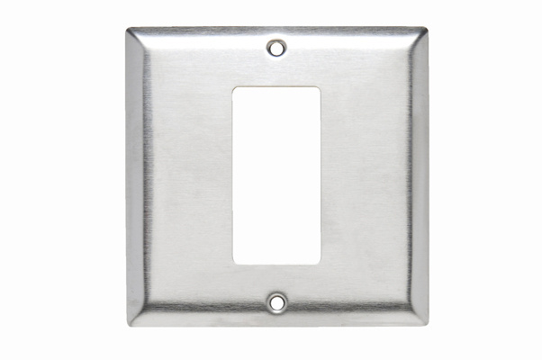 PASS AND SEYMOUR SS746 Wall Plate, 2 Gang, Stainless Steel | CH4MUB