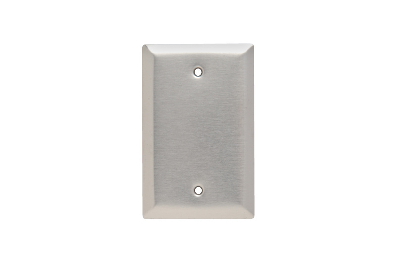 PASS AND SEYMOUR SSJ13 Blank Wall Plate, Box Mounted, 1 Gang, 302/304 Stainless Steel | CH4BFQ