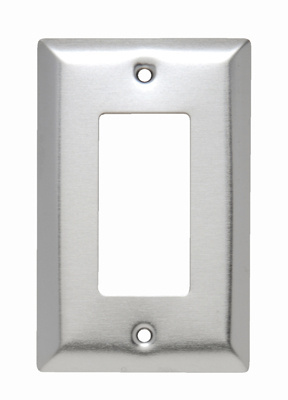 PASS AND SEYMOUR SSJ26 Decorator Opening Wall Plate, 1 Gang, Stainless Steel | CH4CKT