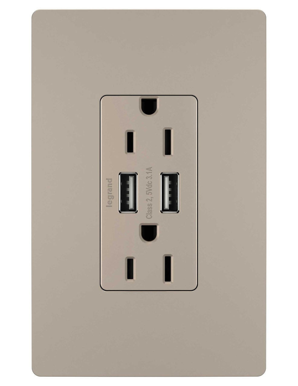 PASS AND SEYMOUR TM826USBNICC6 USB Charger Receptacle, Tamper Resistant, 15A | CH4HZA
